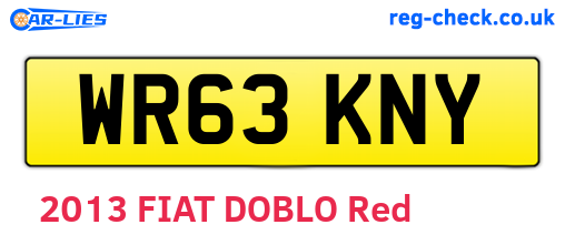 WR63KNY are the vehicle registration plates.