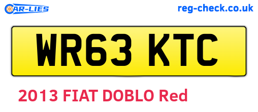WR63KTC are the vehicle registration plates.