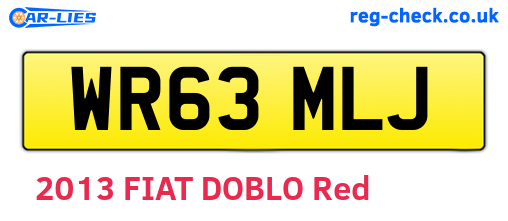 WR63MLJ are the vehicle registration plates.