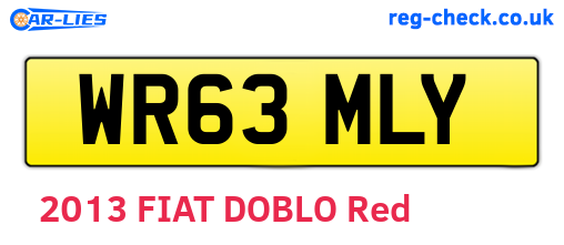 WR63MLY are the vehicle registration plates.