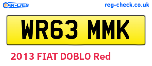 WR63MMK are the vehicle registration plates.