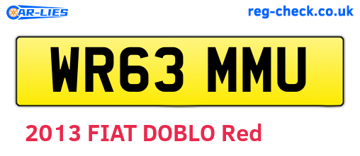 WR63MMU are the vehicle registration plates.