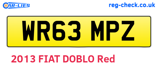 WR63MPZ are the vehicle registration plates.