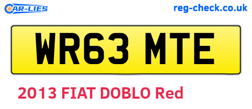 WR63MTE are the vehicle registration plates.
