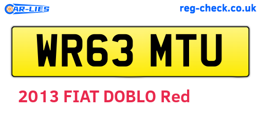WR63MTU are the vehicle registration plates.