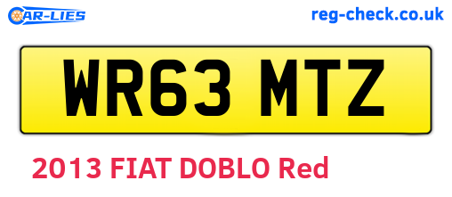 WR63MTZ are the vehicle registration plates.