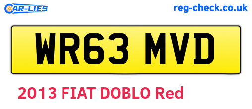WR63MVD are the vehicle registration plates.