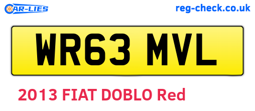 WR63MVL are the vehicle registration plates.