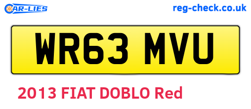 WR63MVU are the vehicle registration plates.