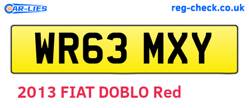 WR63MXY are the vehicle registration plates.