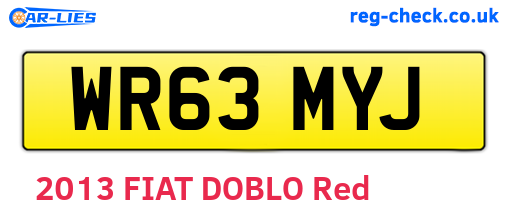 WR63MYJ are the vehicle registration plates.