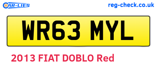 WR63MYL are the vehicle registration plates.