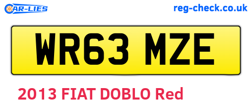 WR63MZE are the vehicle registration plates.