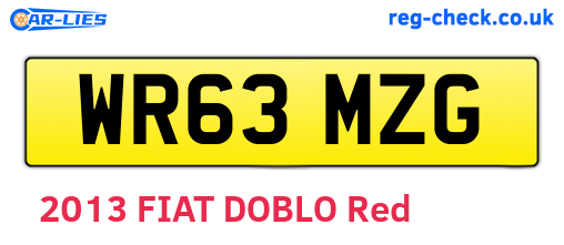 WR63MZG are the vehicle registration plates.