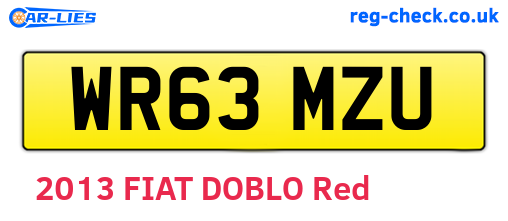 WR63MZU are the vehicle registration plates.