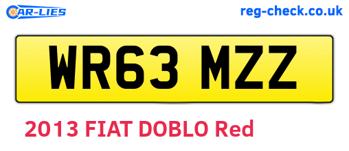 WR63MZZ are the vehicle registration plates.
