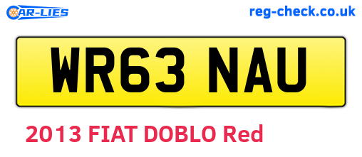 WR63NAU are the vehicle registration plates.