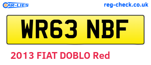 WR63NBF are the vehicle registration plates.