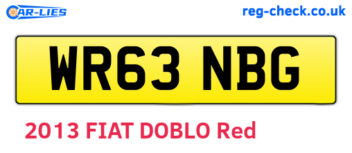WR63NBG are the vehicle registration plates.