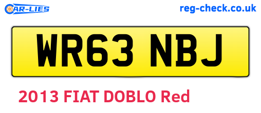 WR63NBJ are the vehicle registration plates.