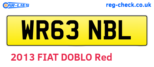 WR63NBL are the vehicle registration plates.
