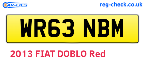 WR63NBM are the vehicle registration plates.