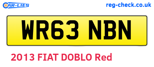 WR63NBN are the vehicle registration plates.