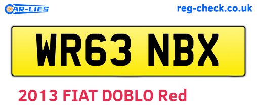 WR63NBX are the vehicle registration plates.
