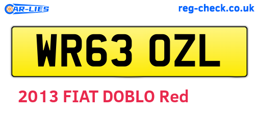 WR63OZL are the vehicle registration plates.