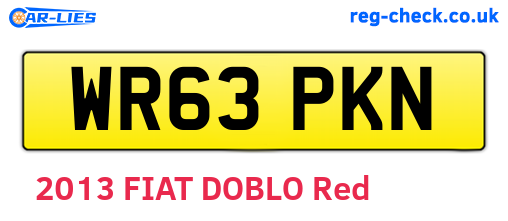 WR63PKN are the vehicle registration plates.