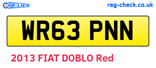WR63PNN are the vehicle registration plates.