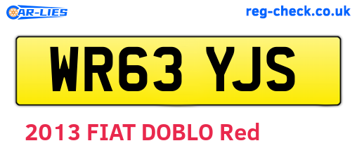 WR63YJS are the vehicle registration plates.