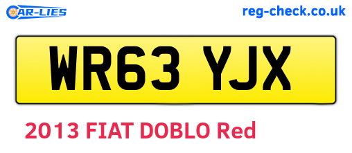 WR63YJX are the vehicle registration plates.