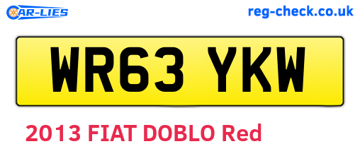 WR63YKW are the vehicle registration plates.