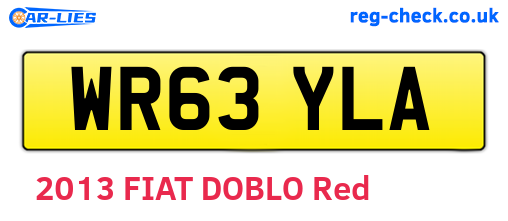 WR63YLA are the vehicle registration plates.