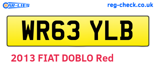 WR63YLB are the vehicle registration plates.