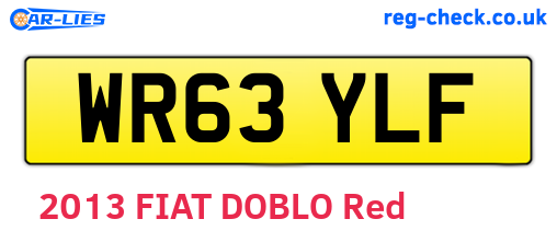 WR63YLF are the vehicle registration plates.