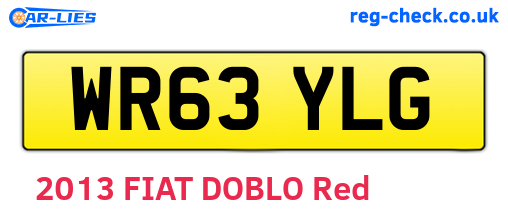 WR63YLG are the vehicle registration plates.