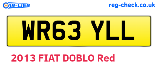 WR63YLL are the vehicle registration plates.