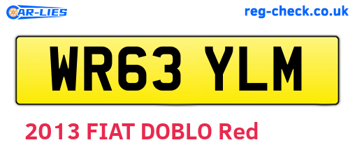 WR63YLM are the vehicle registration plates.
