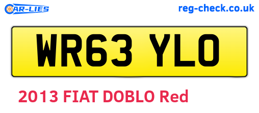 WR63YLO are the vehicle registration plates.