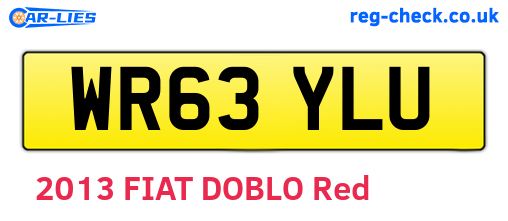 WR63YLU are the vehicle registration plates.