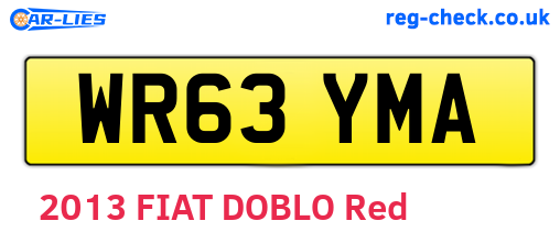 WR63YMA are the vehicle registration plates.