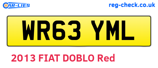 WR63YML are the vehicle registration plates.