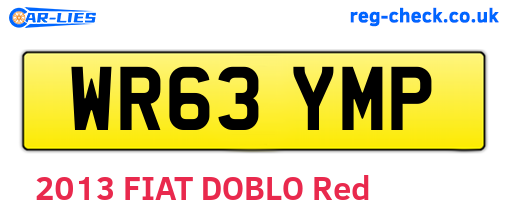 WR63YMP are the vehicle registration plates.
