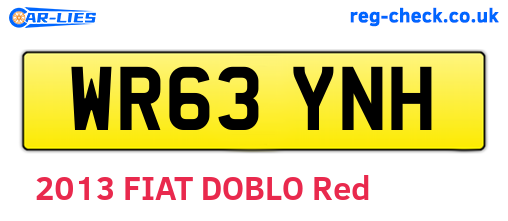 WR63YNH are the vehicle registration plates.