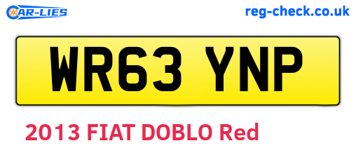 WR63YNP are the vehicle registration plates.