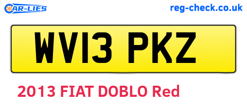 WV13PKZ are the vehicle registration plates.