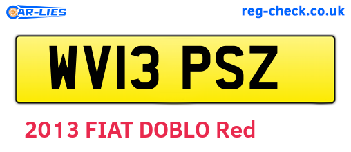 WV13PSZ are the vehicle registration plates.