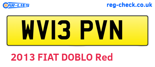 WV13PVN are the vehicle registration plates.